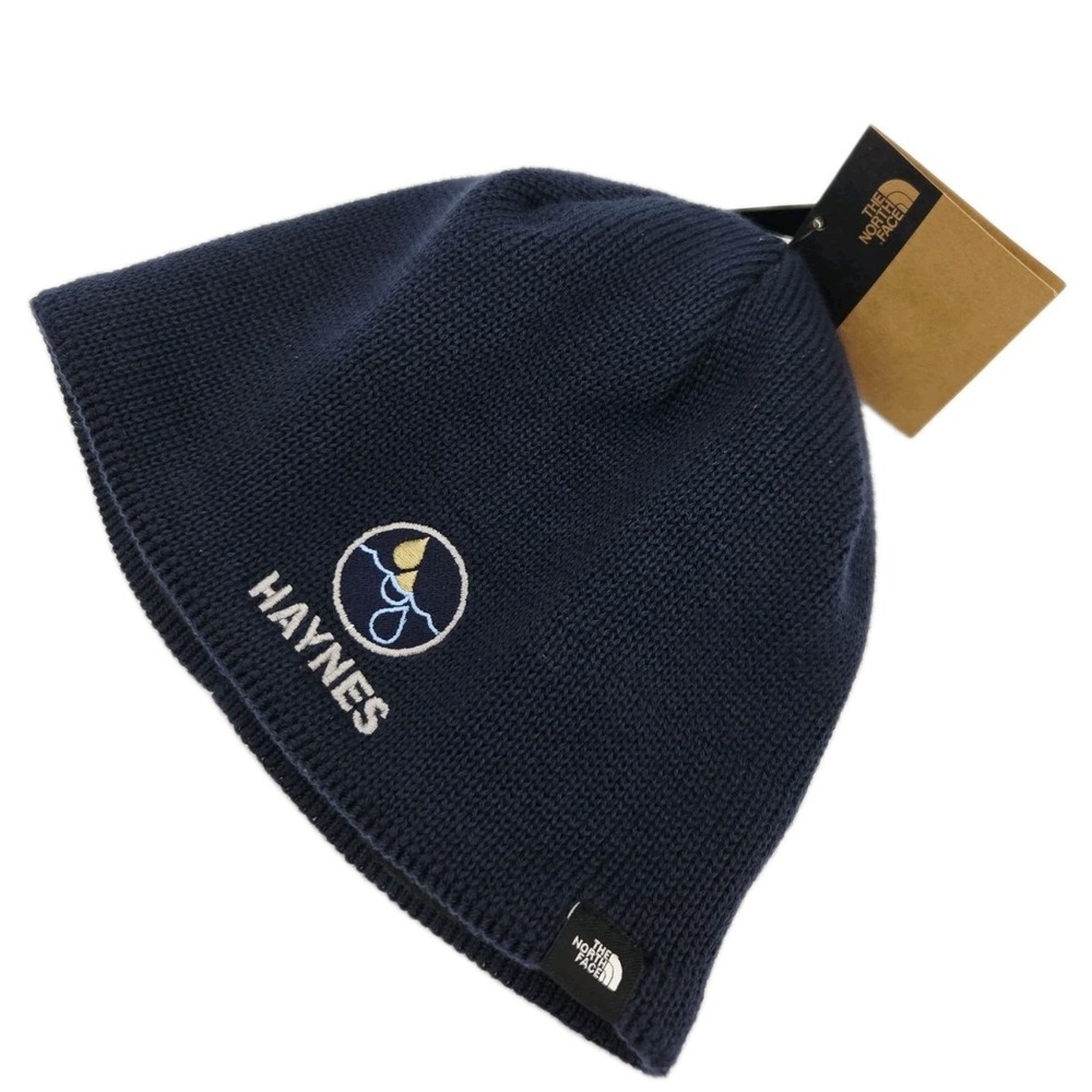 The North Face Mountain Beanie Urban Navy Custom Logo Haynes NF0A4VUBH2G-OS NEW
